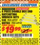 Harbor Freight ITC Coupon 4 PIECE DOUBLE BOX END RATCHETING WRENCH SETS Lot No. 68959/68958 Expired: 10/31/17 - $19.99