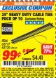 Harbor Freight ITC Coupon 24" HEAVY DUTY CABLE TIES PACK OF 10 Lot No. 62717/62720 Expired: 7/31/17 - $0.99