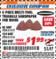 Harbor Freight ITC Coupon 6 PIECE MULTI-TOOL TRIANGLE SANDPAPER FOR WOOD Lot No. 61312/61314/61315 Expired: 9/30/17 - $1.99
