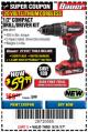 Harbor Freight Coupon BAUER 20 VOLT CORDLESS 1/2" COMPACT DRILL/DRIVER KIT Lot No. 63531 Expired: 8/31/17 - $59.99