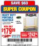 Harbor Freight Coupon HEAVY DUTY PORTABLE SCAFFOLD Lot No. 63050/63051/69055/98979 Expired: 12/11/17 - $179.99