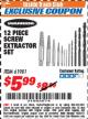 Harbor Freight ITC Coupon 12 PIECE SCREW EXTRACTOR SET Lot No. 61981 Expired: 10/31/17 - $5.99