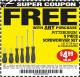Harbor Freight FREE Coupon 6 PIECE SCREWDRIVER SET Lot No. 62570 Expired: 8/5/15 - FWP
