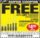 Harbor Freight FREE Coupon 6 PIECE SCREWDRIVER SET Lot No. 62570 Expired: 11/12/15 - FWP