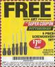 Harbor Freight FREE Coupon 6 PIECE SCREWDRIVER SET Lot No. 62570 Expired: 7/29/17 - FWP