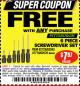 Harbor Freight FREE Coupon 6 PIECE SCREWDRIVER SET Lot No. 62570 Expired: 9/20/17 - FWP