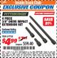 Harbor Freight ITC Coupon 4 PIECE 3/8" DRIVE IMPACT EXTENSION SET  Lot No. 67926 Expired: 8/31/17 - $4.99