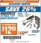 Harbor Freight ITC Coupon 21 PIECE, 1/4" DRIVE SOCKET SETS Lot No. 41722/63466/67998/63460 Expired: 9/5/17 - $12.99