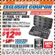 Harbor Freight ITC Coupon 21 PIECE, 1/4" DRIVE SOCKET SETS Lot No. 41722/63466/67998/63460 Expired: 11/30/17 - $12.99