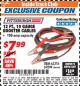 Harbor Freight ITC Coupon 12 FT., 10 GAUGE BOOSTER CABLES2 Lot No. 63376/69294 Expired: 12/31/17 - $7.99