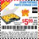 Harbor Freight Coupon 20 BIN PORTABLE PARTS STORAGE CASE Lot No. 62778/93928 Expired: 7/4/15 - $5.99