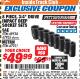 Harbor Freight ITC Coupon 8 PIECE, 3/4" DRIVE IMPACT DEEP SOCKET SETS Lot No. 69518/67935/67921 Expired: 11/30/17 - $49.99