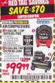 Harbor Freight Coupon 1.5 HP, 6 GALLON, 150 PSI PROFESSIONAL AIR COMPRESSOR Lot No. 62894/67696/62380/62511/68149 Expired: 1/31/18 - $99.99