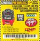 Harbor Freight Coupon 1.5 HP, 6 GALLON, 150 PSI PROFESSIONAL AIR COMPRESSOR Lot No. 62894/67696/62380/62511/68149 Expired: 4/11/18 - $99.99