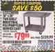 Harbor Freight Coupon 16" x 30" TWO SHELF INDUSTRIAL POLYPROPYLENE SERVICE CART Lot No. 61930/92865/69443 Expired: 9/30/15 - $79.99