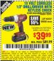 Harbor Freight Coupon 18 VOLT CORDLESS 1/2" DRILL/DRIVER WITH KEYLESS CHUCK Lot No. 68850/62427 Expired: 10/18/15 - $39.99