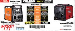 Harbor Freight Coupon VULCAN OMNIPRO 220 MULTIPROCESS WELDER WITH 120/240 VOLT INPUT Lot No. 63621/80678 Expired: 2/25/18 - $799.99