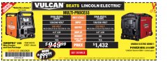 Harbor Freight Coupon VULCAN OMNIPRO 220 MULTIPROCESS WELDER WITH 120/240 VOLT INPUT Lot No. 63621/80678 Expired: 3/31/19 - $899.99