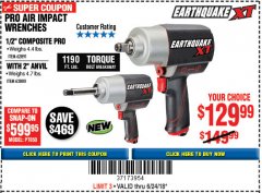 Harbor Freight Coupon 1/2" COMPOSITE PRO EXTREME TORQUE AIR IMPACT WRENCH Lot No. 62891 Expired: 6/24/18 - $129.99