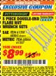 Harbor Freight ITC Coupon 5 PIECE DOUBLE-END FLARE NUT WRENCH SETS Lot No. 61358/68865/68866/61357 Expired: 10/31/17 - $8.99