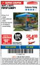 Harbor Freight ITC Coupon COVERPRO 10 FT. X 10 FT. POPUP CANOPY Lot No. 62898/62897/62899/69456 Expired: 3/8/18 - $54.99