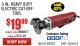 Harbor Freight Coupon 3" HIGH SPEED ELECTRIC CUT-OFF TOOL Lot No. 68523/60415/61944 Expired: 12/31/15 - $19.99
