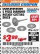 Harbor Freight ITC Coupon 5 PIECE DIAMOND COATED ROTARY CUTTING DISCS Lot No. 69657 Expired: 3/31/18 - $3.99