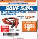 Harbor Freight ITC Coupon 12 FT., 8 GAUGE HEAVY DUTY BOOSTER CABLES Lot No. 69295/61225 Expired: 4/3/18 - $9.99