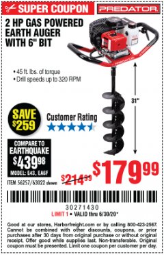 Harbor Freight Coupon $10 OFF ANY HAND TRUCK Lot No. 62406/62180/62199/95909/62775/62973/62776/95061/62974/62900/97528/62550/62551/62369/60520/62467/65685 Expired: 6/30/20 - $179.99