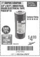 Harbor Freight Coupon 3/4" X 60 FT. INDUSTRIAL GRADE ELECTRICAL TAPE PACK OF 10 Lot No. 63312/64836 Expired: 4/29/18 - $4.99
