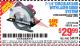 Harbor Freight Coupon 7-1/4" CIRCULAR SAW WITH LASER GUIDE SYSTEM Lot No. 69078/61440/95004 Expired: 7/25/15 - $29.99