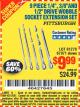 Harbor Freight Coupon 9 PIECE 1/4", 3/8", AND 1/2" DRIVE WOBBLE SOCKET EXTENSIONS Lot No. 67971/61278 Expired: 5/21/16 - $9.99