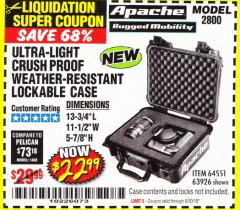Harbor Freight Coupon APACHE 2800 CASE Lot No. 63926/64551 Expired: 6/30/18 - $22.99