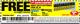 Harbor Freight FREE Coupon 24 PACK HEAVY DUTY BATTERIES Lot No. 61675/68382/61323/61677/68377/61273 Expired: 1/3/16 - FWP