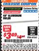 Harbor Freight ITC Coupon 48" ALUMINUM RULER Lot No. 69365 Expired: 4/30/18 - $3.49