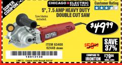 Harbor Freight Coupon 5" DOUBLE CUT SAW Lot No. 63408/62448 Expired: 6/2/18 - $49.99