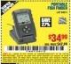 Harbor Freight Coupon PORTABLE FISH FINDER Lot No. 62675/94511 Expired: 9/1/15 - $34.99