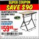 Harbor Freight Coupon ADJUSTABLE STEEL WELDING TABLE Lot No. 63069/61369 Expired: 11/6/16 - $59.99