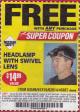 Harbor Freight FREE Coupon HEADLAMP WITH SWIVEL LENS Lot No. 45807/61319/63598/62614 Expired: 8/16/17 - FWP