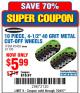 Harbor Freight Coupon WARRIOR 4-1/2" CUT-OFF WHEELS FOR METAL - PACK OF 10 Lot No. 61195/45430 Expired: 7/24/17 - $5.99