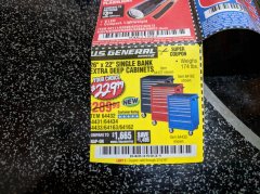 Harbor Freight Coupon 26" X 22" SINGLE BANK EXTRA DEEP CABINETS Lot No. 64434/64433/64432/64431/64163/64162/56234/56233/56235/56104/56105/56106 Expired: 3/14/19 - $229.99