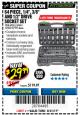 Harbor Freight Coupon 64 PIECE 1/4", 3/8", AND 1/2" SOCKET SET Lot No. 67995/69261/63461/63462 Expired: 8/31/17 - $29.99