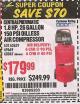 Harbor Freight Coupon 1.8 HP, 26 GALLON, 150 PSI OILLESS AIR COMPRESSOR Lot No. 69669/68067/69090/62629 Expired: 9/30/15 - $179.99