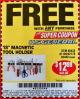 Harbor Freight FREE Coupon 18" MAGNETIC TOOL HOLDER Lot No. 65489/60433/61199/62178 Expired: 7/22/17 - FWP