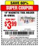 Harbor Freight Coupon 18" MAGNETIC TOOL HOLDER Lot No. 65489/60433/61199/62178 Expired: 4/26/15 - $3.99