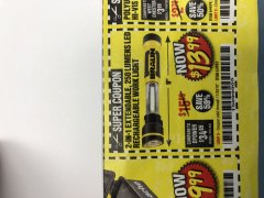 Harbor Freight Coupon BRAUN 2-IN-1 EXTENDABLE 250 LUMENS LED RECHARGEABLE WORKLIGHT  Lot No. 63983 Expired: 11/30/18 - $13.99