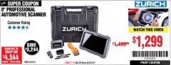Harbor Freight Coupon ZURICH ZR-PRO PROFESSIONAL AUTO SCANNER Lot No. 64576 Expired: 6/23/19 - $1299
