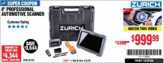 Harbor Freight Coupon ZURICH ZR-PRO PROFESSIONAL AUTO SCANNER Lot No. 64576 Expired: 7/4/19 - $999.99