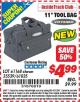 Harbor Freight ITC Coupon 11" TOOL BAG Lot No. 61168/35539/61835 Expired: 2/28/15 - $4.99