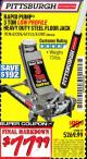 Harbor Freight Coupon RAPID PUMP 3 TON LOW PROFILE HEAVY DUTY STEEL FLOOR JACK Lot No. 64264/64266/64879/64881/61282/62326/61253 Expired: 2/28/17 - $77.99